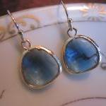 Sapphire Blue Earrings Gold..