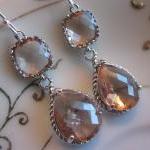 Champagne Earrings Peach Si..