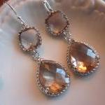 Champagne Earrings Peach Si..