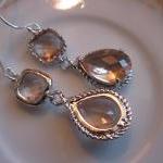 Champagne Earrings Peach Si..