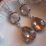 Champagne Earrings Peach Si..