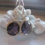 Amethyst Earrings Purple Go..