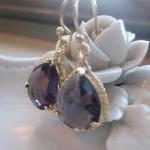 Amethyst Earrings Purple Go..