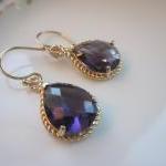 Amethyst Earrings Purple Go..