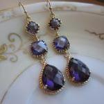 Amethyst Earrings Purple Go..