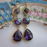 Amethyst Earrings Purple Go..