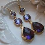Amethyst Earrings Purple Go..