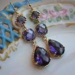 Amethyst Earrings Purple Go..
