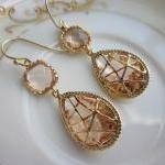 Champagne Peach Earrings Pi..