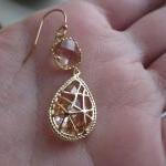Champagne Peach Earrings Pi..